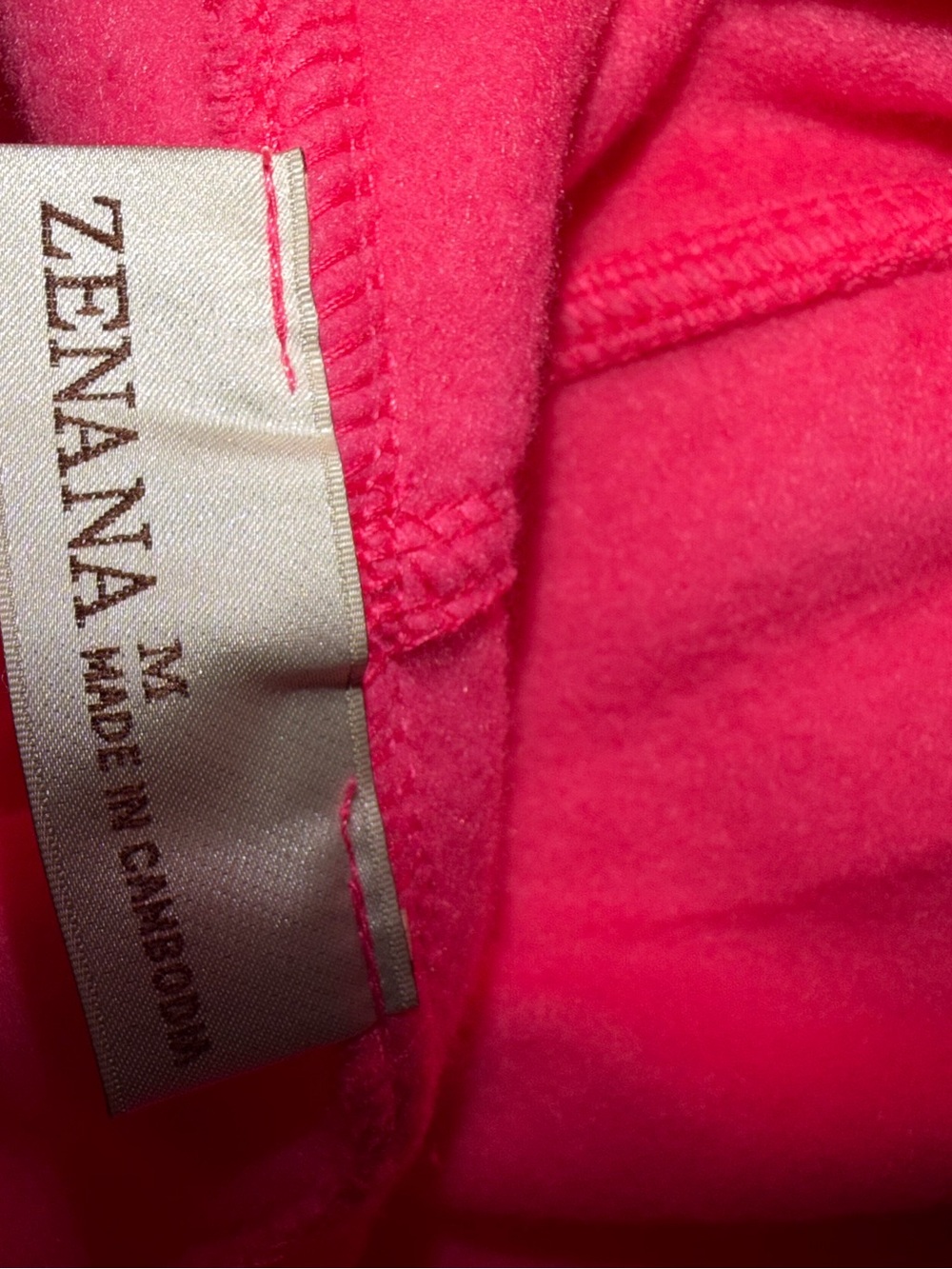 Zenana woMen's Hot Pink Hooded Sweatshirt - Picture 3 of 3